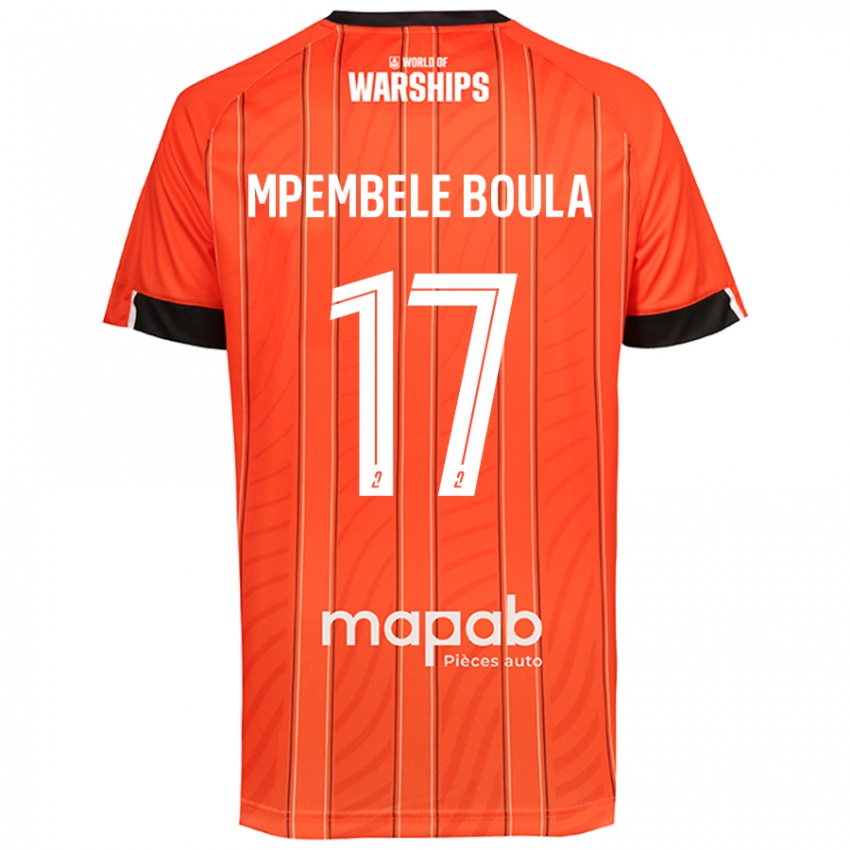 Børn Exaucé Mpembele Boula #17 Orange Hjemmebane Spillertrøjer 2024/25 Trøje T-Shirt