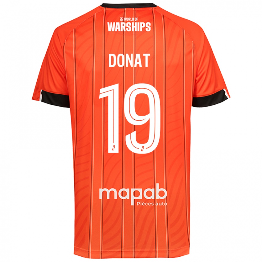 Børn Noa Donat #19 Orange Hjemmebane Spillertrøjer 2024/25 Trøje T-Shirt