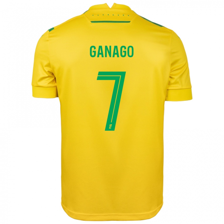 Børn Ignatius Ganago #7 Gul Grøn Hjemmebane Spillertrøjer 2024/25 Trøje T-Shirt