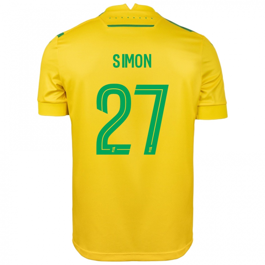 Børn Moses Simon #27 Gul Grøn Hjemmebane Spillertrøjer 2024/25 Trøje T-Shirt