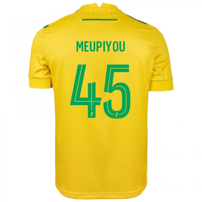 Børn Bastien Meupiyou #45 Gul Grøn Hjemmebane Spillertrøjer 2024/25 Trøje T-Shirt