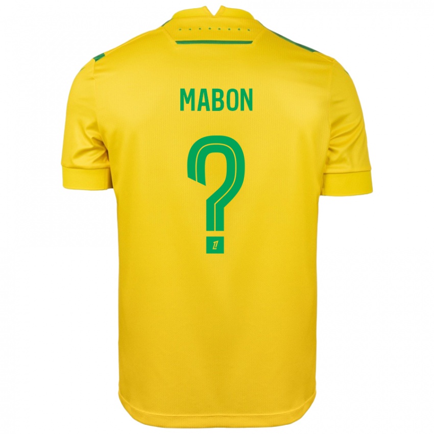 Børn Tom Mabon #0 Gul Grøn Hjemmebane Spillertrøjer 2024/25 Trøje T-Shirt