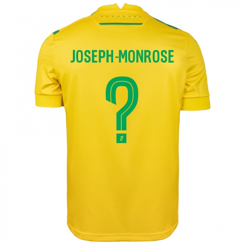 Børn Florian Joseph-Monrose #0 Gul Grøn Hjemmebane Spillertrøjer 2024/25 Trøje T-Shirt