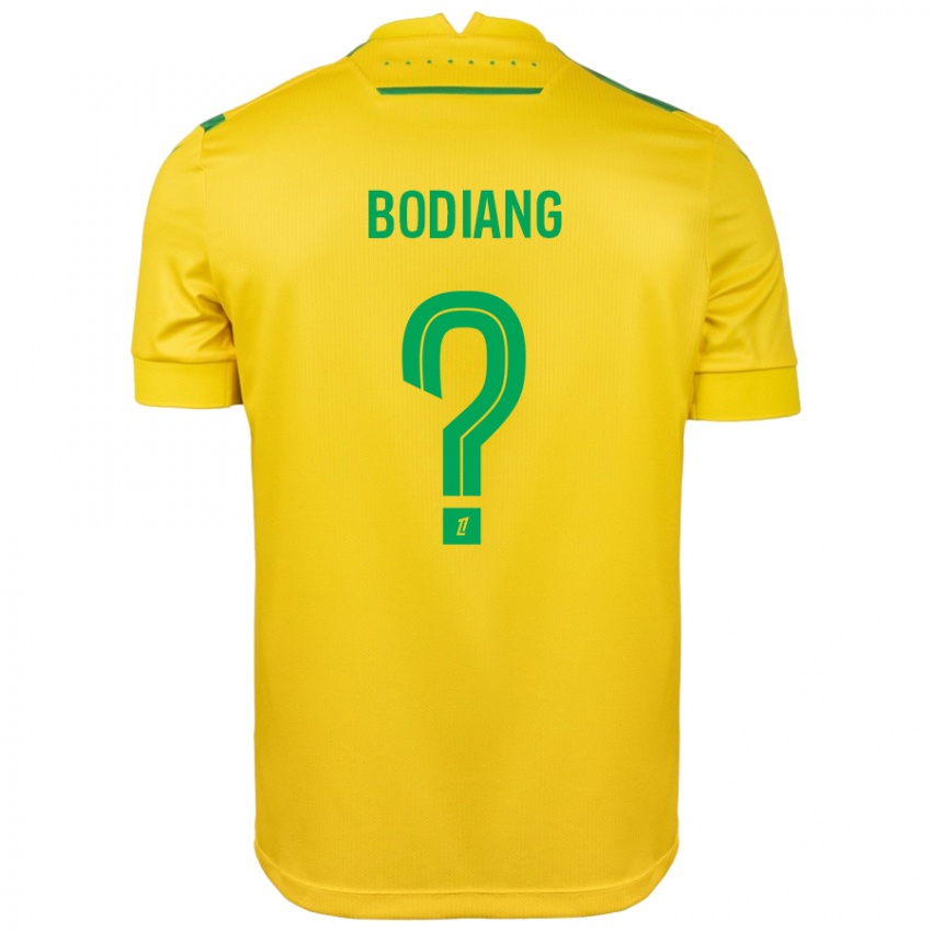 Børn Moutanabi Bodiang #0 Gul Grøn Hjemmebane Spillertrøjer 2024/25 Trøje T-Shirt