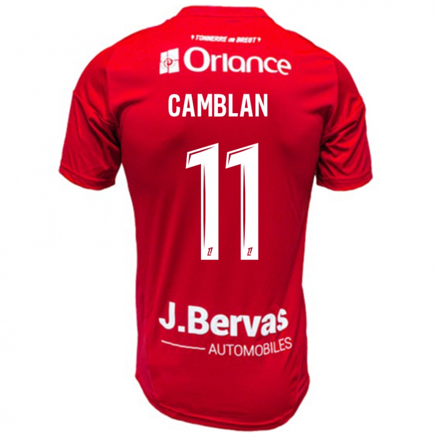 Børn Axel Camblan #11 Rød Hvid Hjemmebane Spillertrøjer 2024/25 Trøje T-Shirt