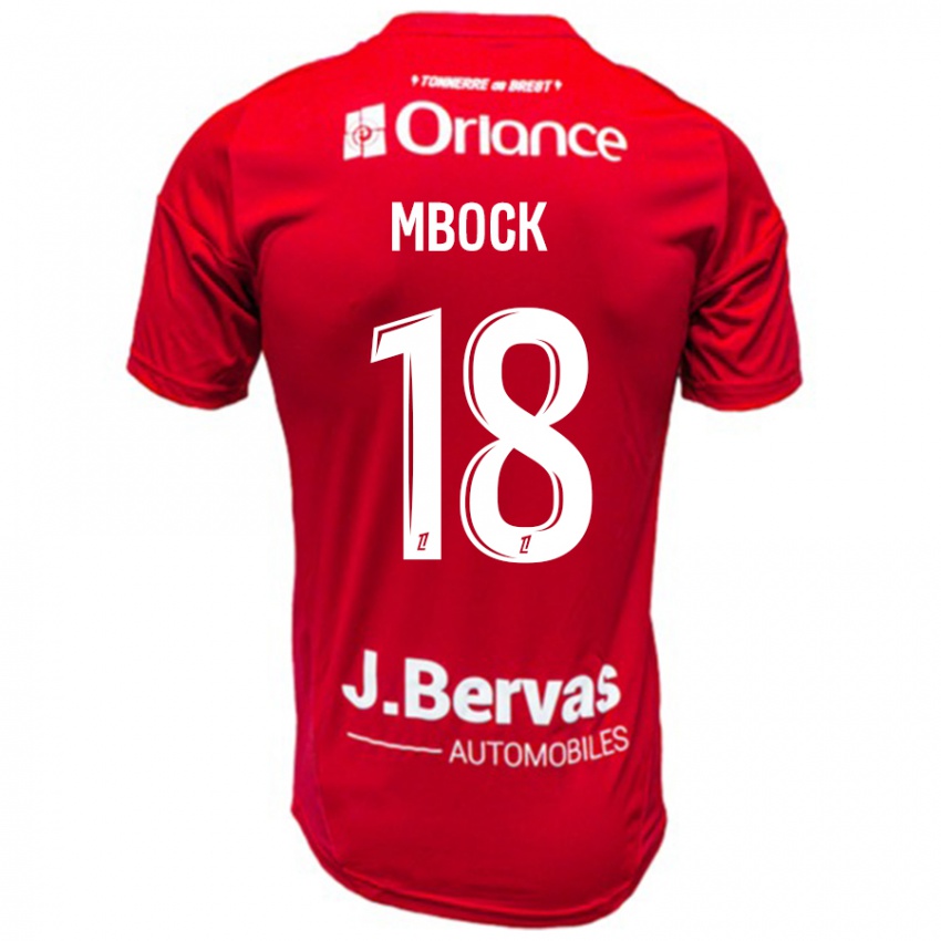 Børn Hianga'a Mbock #18 Rød Hvid Hjemmebane Spillertrøjer 2024/25 Trøje T-Shirt