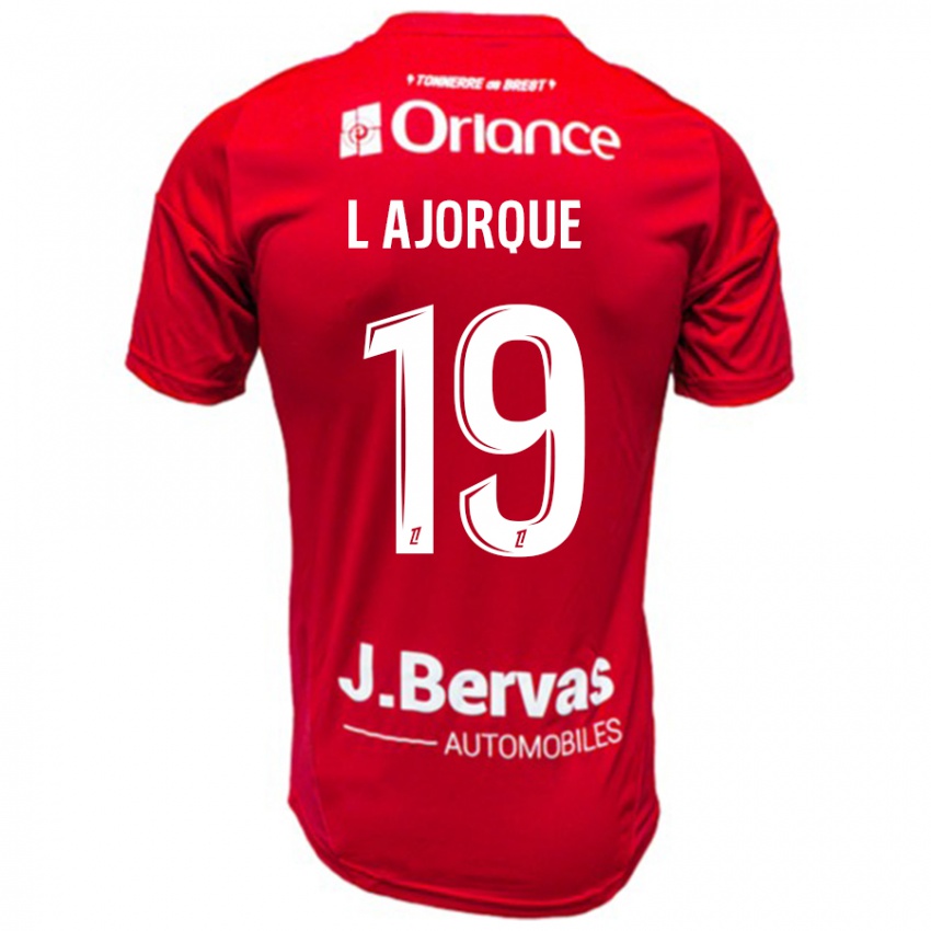 Børn Ludovic Ajorque #19 Rød Hvid Hjemmebane Spillertrøjer 2024/25 Trøje T-Shirt