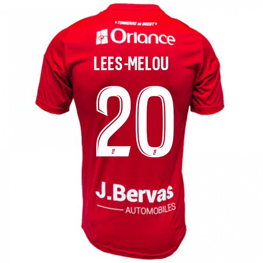 Børn Pierre Lees-Melou #20 Rød Hvid Hjemmebane Spillertrøjer 2024/25 Trøje T-Shirt