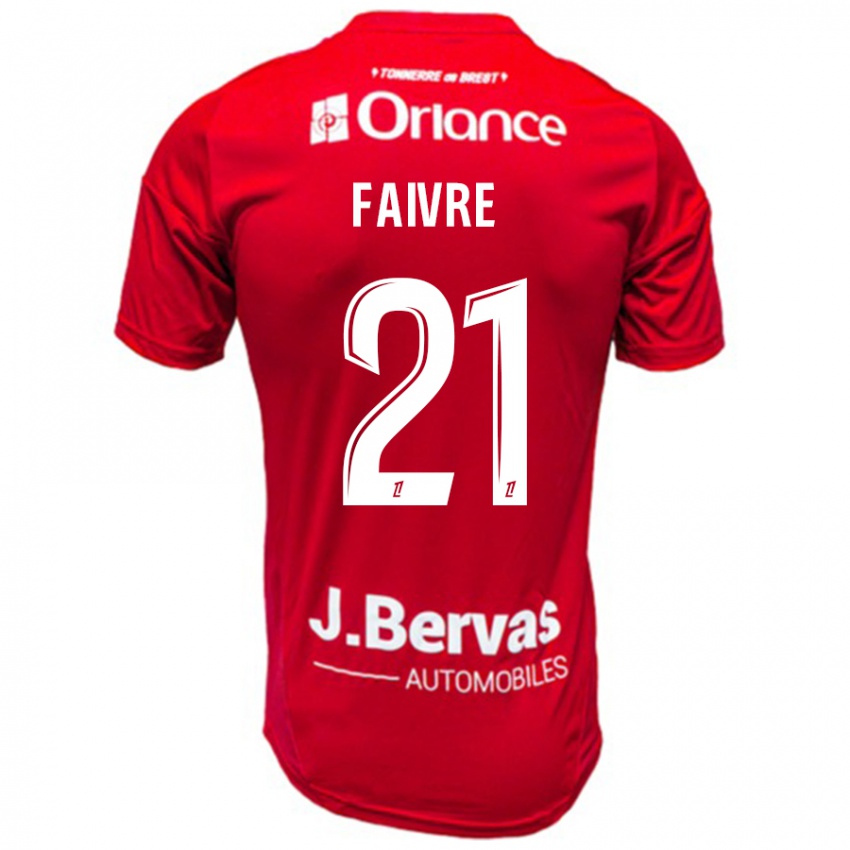 Børn Romain Faivre #21 Rød Hvid Hjemmebane Spillertrøjer 2024/25 Trøje T-Shirt