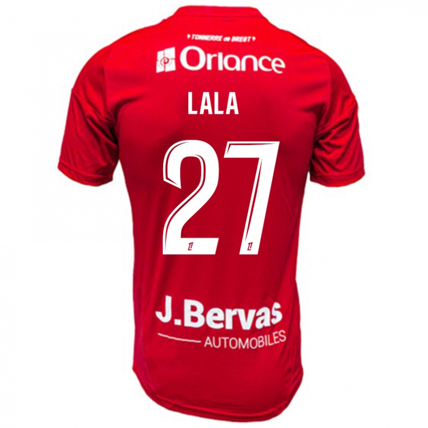 Børn Kenny Lala #27 Rød Hvid Hjemmebane Spillertrøjer 2024/25 Trøje T-Shirt