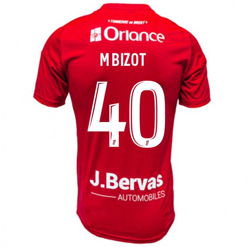 Børn Marco Bizot #40 Rød Hvid Hjemmebane Spillertrøjer 2024/25 Trøje T-Shirt