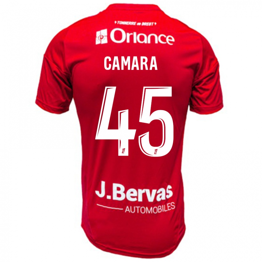 Børn Mahdi Camara #45 Rød Hvid Hjemmebane Spillertrøjer 2024/25 Trøje T-Shirt