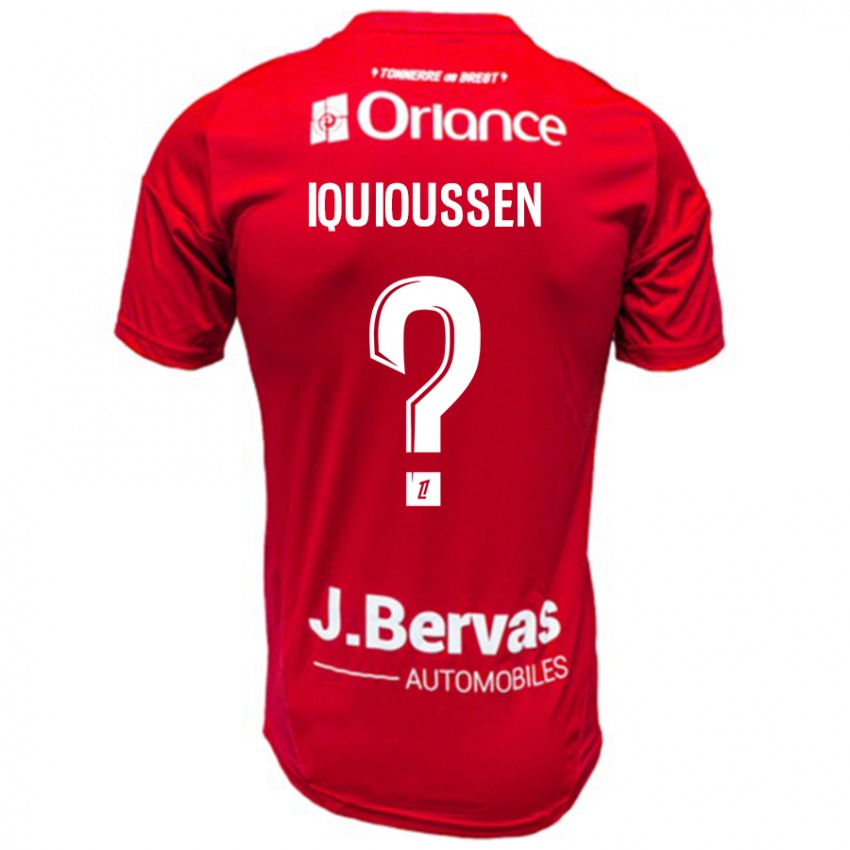 Børn Adam Iquioussen #0 Rød Hvid Hjemmebane Spillertrøjer 2024/25 Trøje T-Shirt