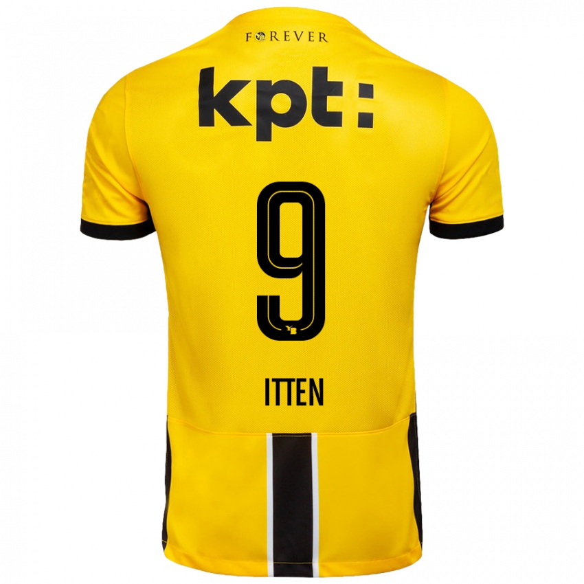 Børn Cedric Itten #9 Gul Sort Hjemmebane Spillertrøjer 2024/25 Trøje T-Shirt