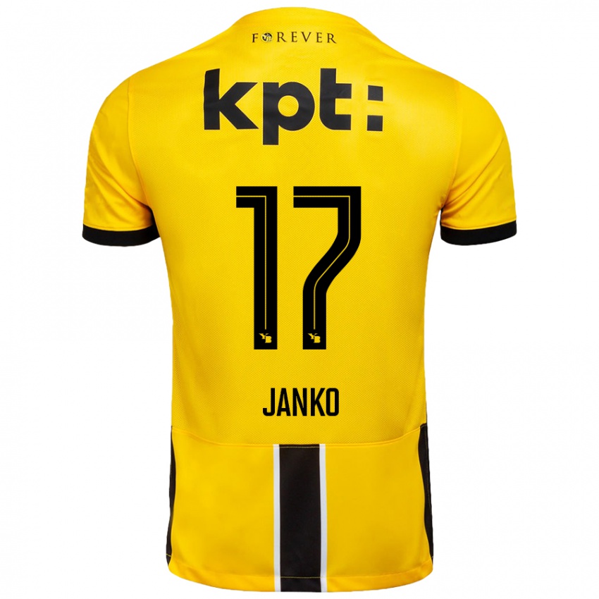 Børn Saidy Janko #17 Gul Sort Hjemmebane Spillertrøjer 2024/25 Trøje T-Shirt