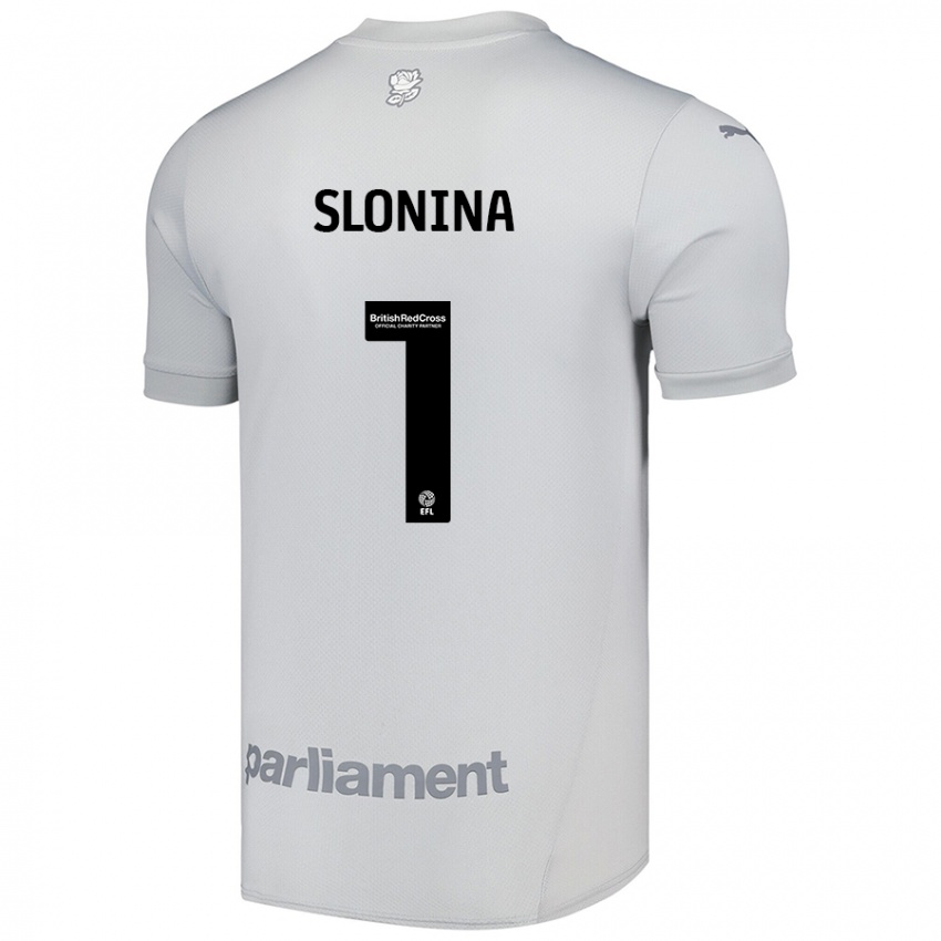 Børn Gabriel Slonina #1 Sølvgrå Udebane Spillertrøjer 2024/25 Trøje T-Shirt