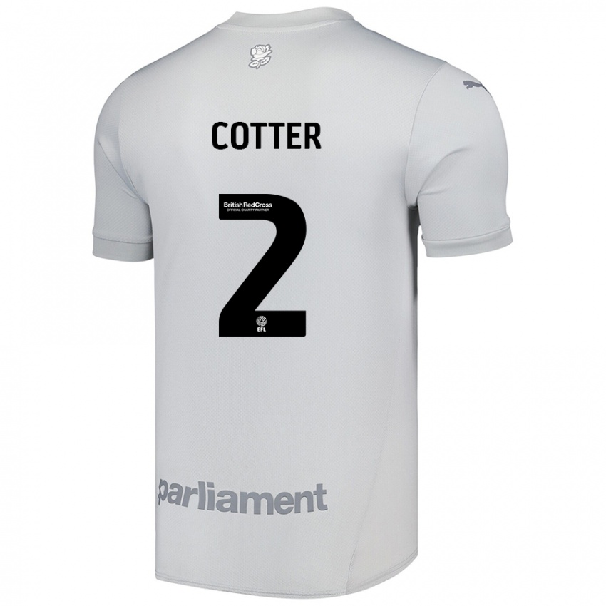 Børn Barry Cotter #2 Sølvgrå Udebane Spillertrøjer 2024/25 Trøje T-Shirt