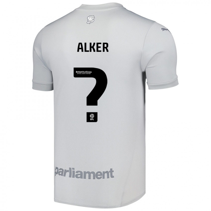 Børn Luke Alker #0 Sølvgrå Udebane Spillertrøjer 2024/25 Trøje T-Shirt