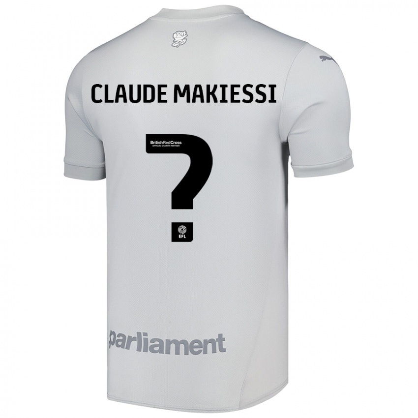 Børn Jean Claude Makiessi #0 Sølvgrå Udebane Spillertrøjer 2024/25 Trøje T-Shirt