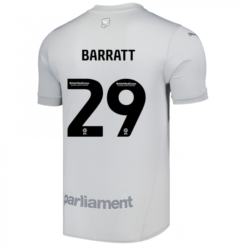 Børn Connor Barratt #29 Sølvgrå Udebane Spillertrøjer 2024/25 Trøje T-Shirt