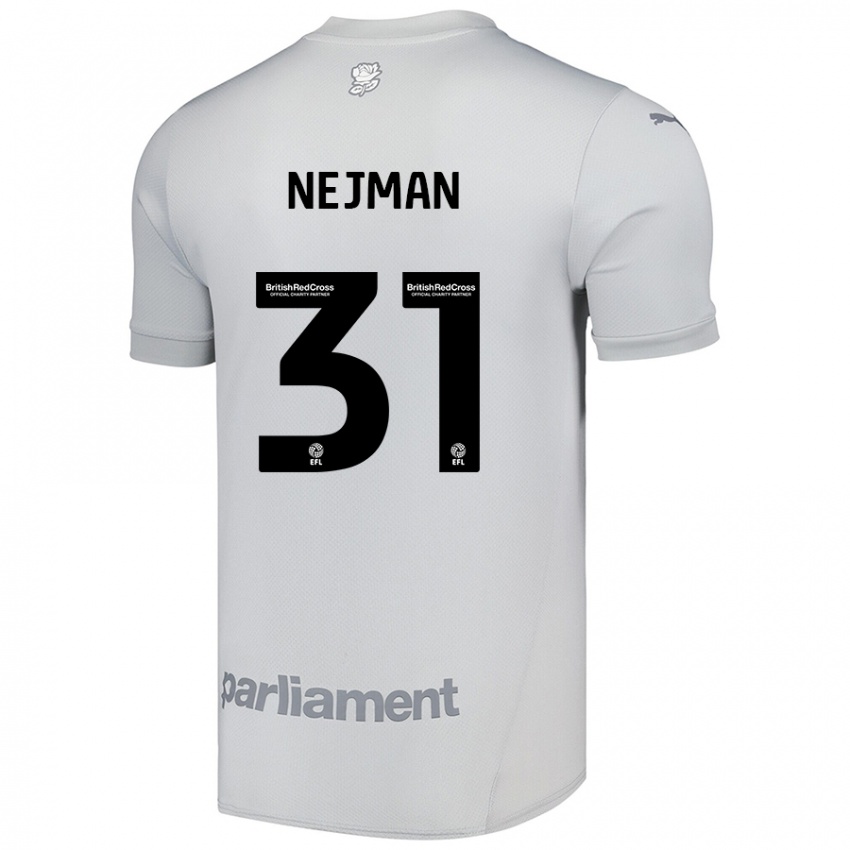 Børn Harrison Nejman #31 Sølvgrå Udebane Spillertrøjer 2024/25 Trøje T-Shirt