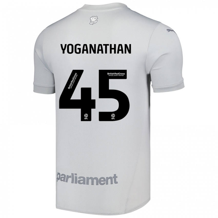 Børn Vimal Yoganathan #45 Sølvgrå Udebane Spillertrøjer 2024/25 Trøje T-Shirt