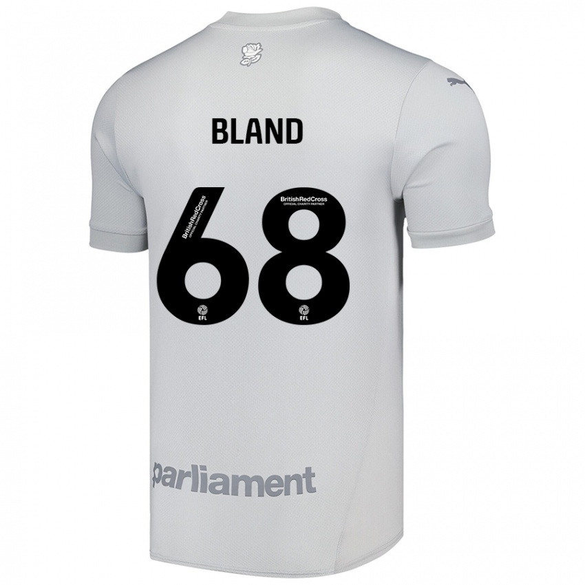 Børn Jonathan Bland #68 Sølvgrå Udebane Spillertrøjer 2024/25 Trøje T-Shirt