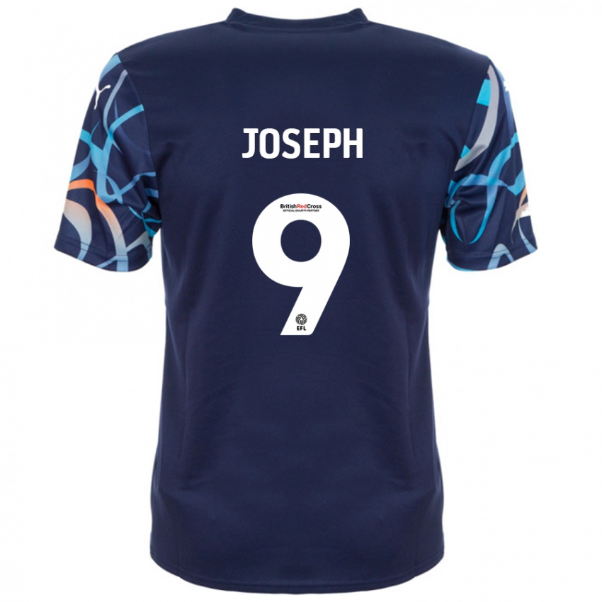 Børn Kyle Joseph #9 Marineblå Udebane Spillertrøjer 2024/25 Trøje T-Shirt