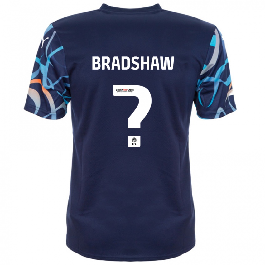 Børn Ashleigh Bradshaw #0 Marineblå Udebane Spillertrøjer 2024/25 Trøje T-Shirt