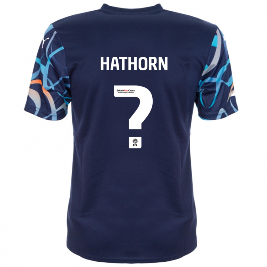 Børn Erin Hathorn #0 Marineblå Udebane Spillertrøjer 2024/25 Trøje T-Shirt