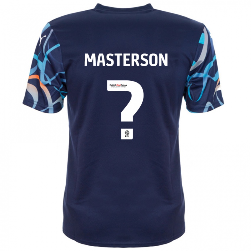 Børn Keisha Masterson #0 Marineblå Udebane Spillertrøjer 2024/25 Trøje T-Shirt