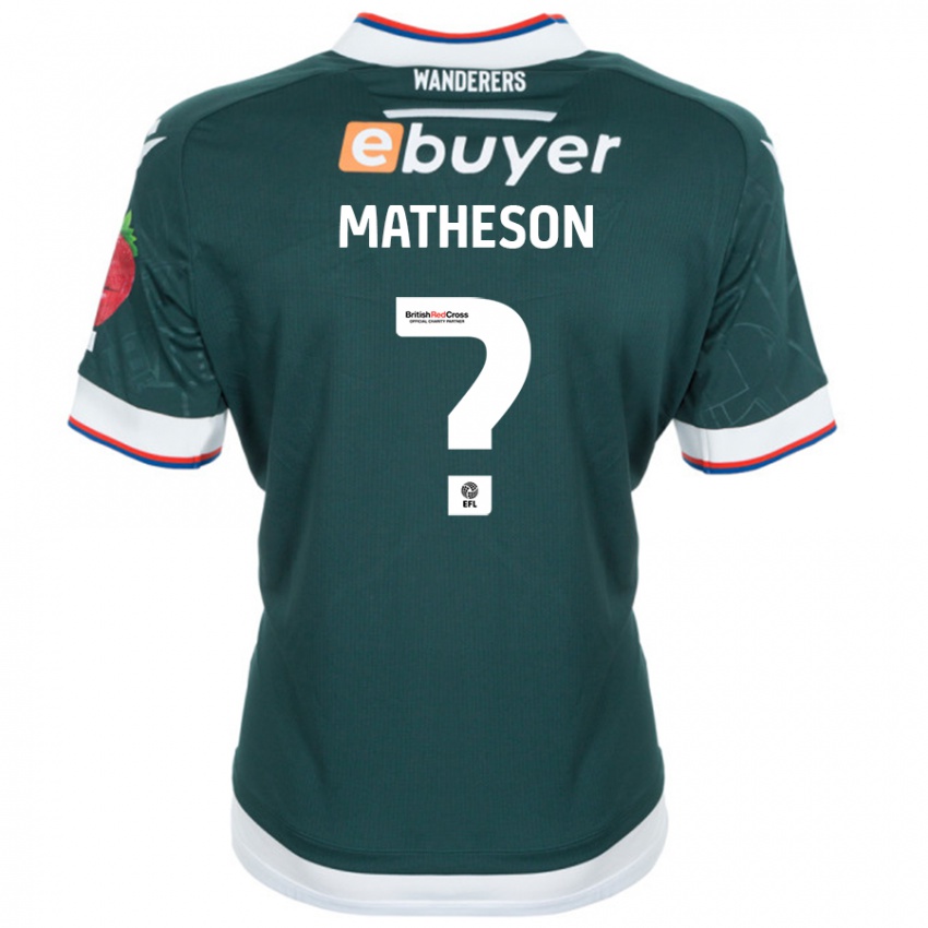 Børn Luke Matheson #0 Mørkegrøn Udebane Spillertrøjer 2024/25 Trøje T-Shirt