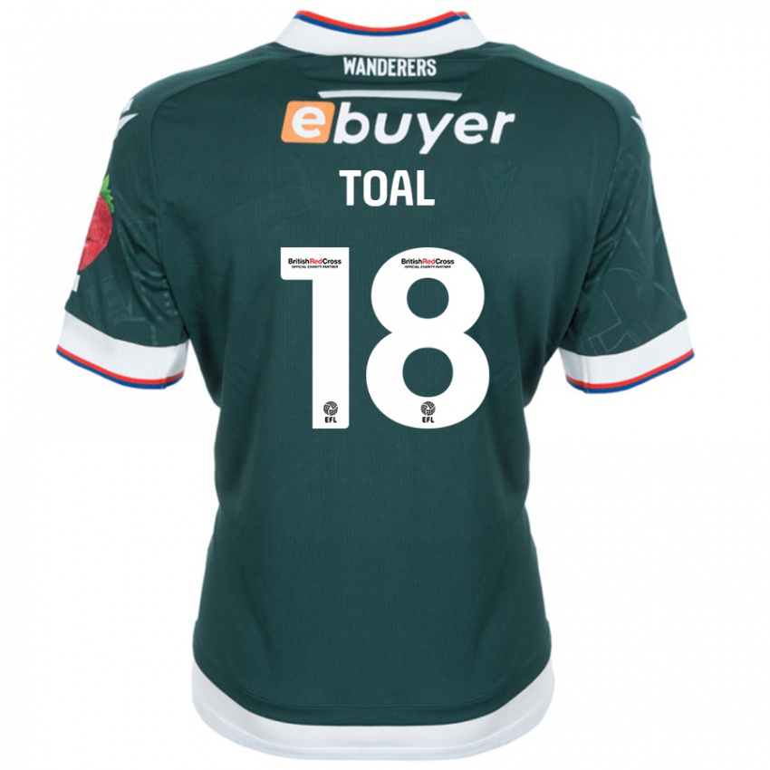 Børn Eoin Toal #18 Mørkegrøn Udebane Spillertrøjer 2024/25 Trøje T-Shirt