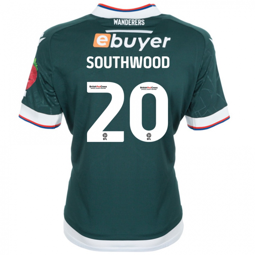 Børn Luke Southwood #20 Mørkegrøn Udebane Spillertrøjer 2024/25 Trøje T-Shirt