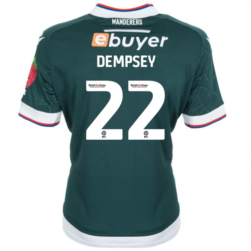 Børn Kyle Dempsey #22 Mørkegrøn Udebane Spillertrøjer 2024/25 Trøje T-Shirt