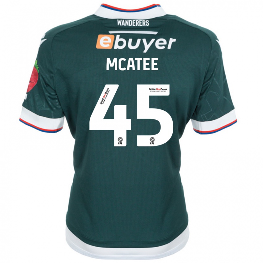 Børn John Mcatee #45 Mørkegrøn Udebane Spillertrøjer 2024/25 Trøje T-Shirt