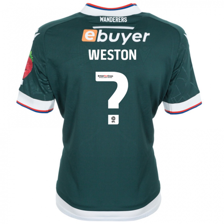 Børn Ajay Weston #0 Mørkegrøn Udebane Spillertrøjer 2024/25 Trøje T-Shirt