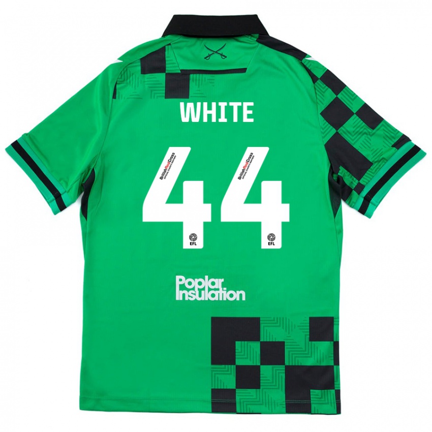 Børn Charlie White #44 Grøn Sort Udebane Spillertrøjer 2024/25 Trøje T-Shirt