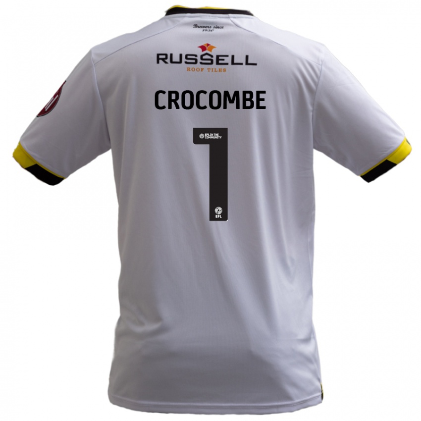 Børn Max Crocombe #1 Hvid Udebane Spillertrøjer 2024/25 Trøje T-Shirt