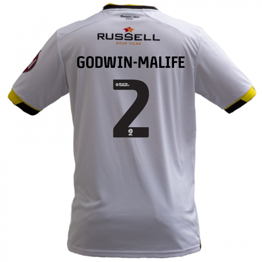 Børn Udoka Godwin-Malife #2 Hvid Udebane Spillertrøjer 2024/25 Trøje T-Shirt