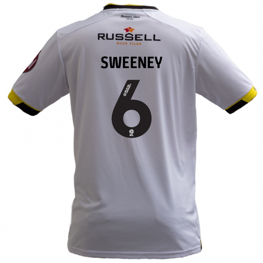 Børn Ryan Sweeney #6 Hvid Udebane Spillertrøjer 2024/25 Trøje T-Shirt