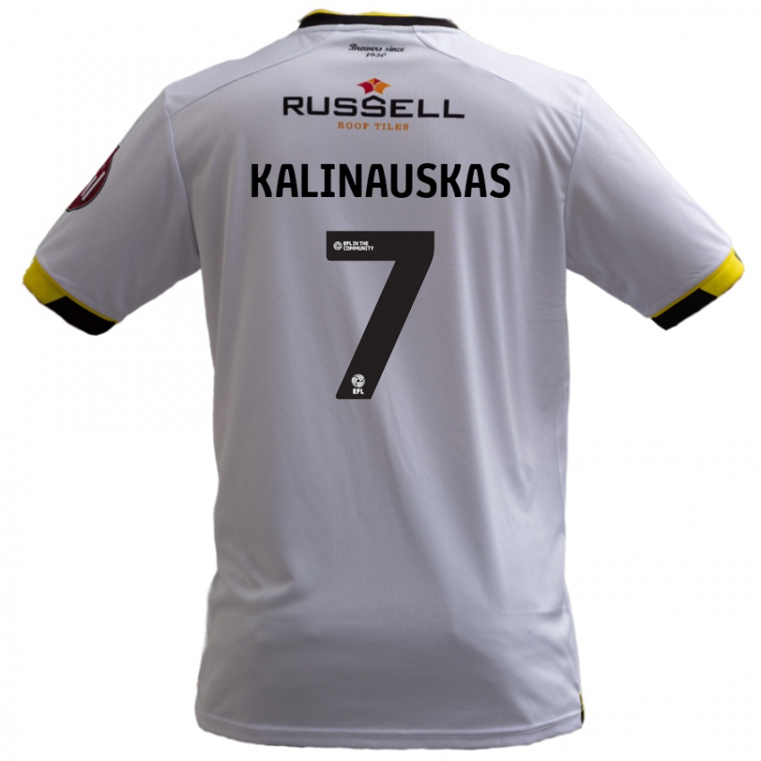 Børn Tomas Kalinauskas #7 Hvid Udebane Spillertrøjer 2024/25 Trøje T-Shirt