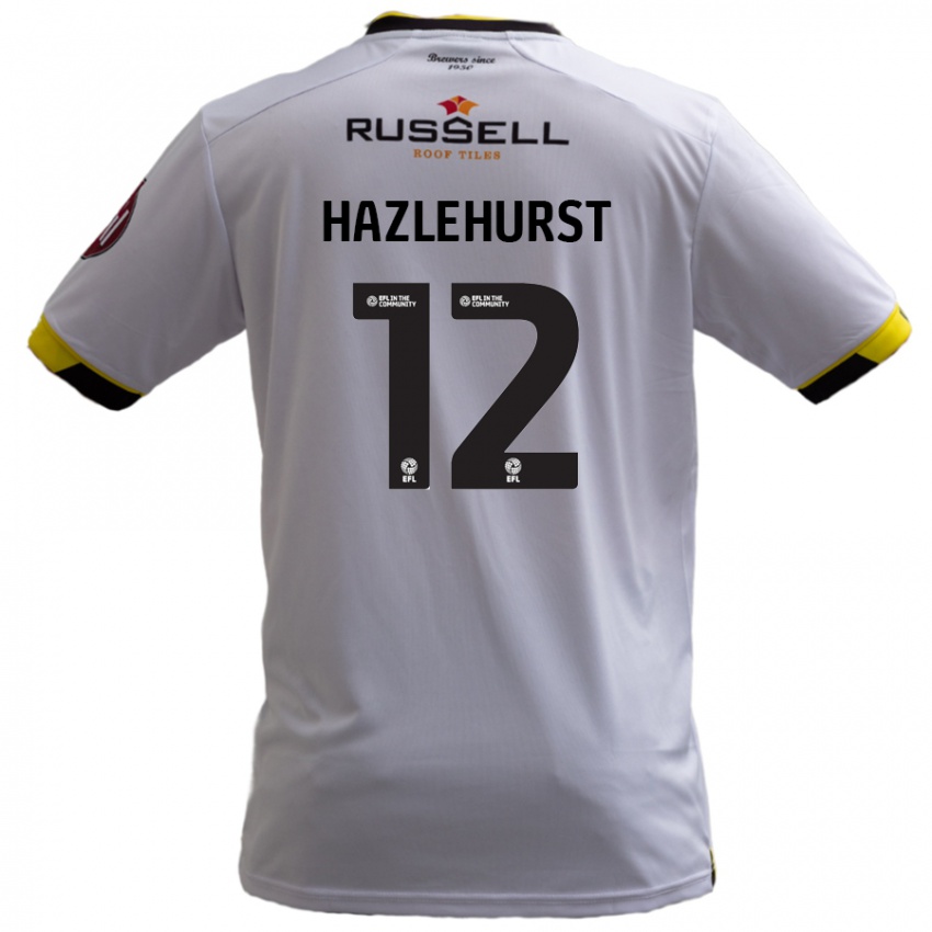 Børn Jack Hazlehurst #12 Hvid Udebane Spillertrøjer 2024/25 Trøje T-Shirt