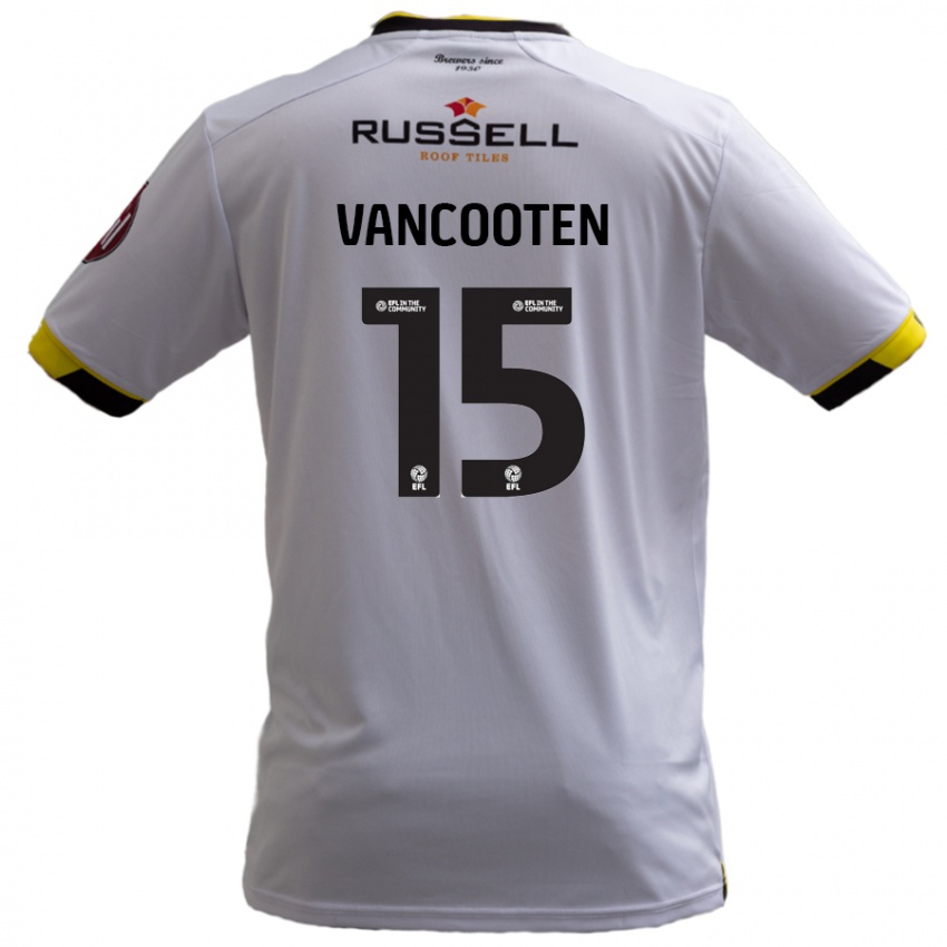 Børn Terence Vancooten #15 Hvid Udebane Spillertrøjer 2024/25 Trøje T-Shirt