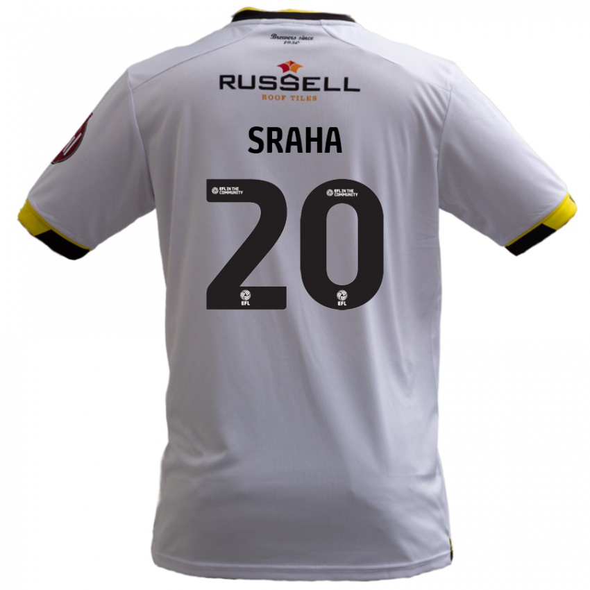 Børn Jason Sraha #20 Hvid Udebane Spillertrøjer 2024/25 Trøje T-Shirt