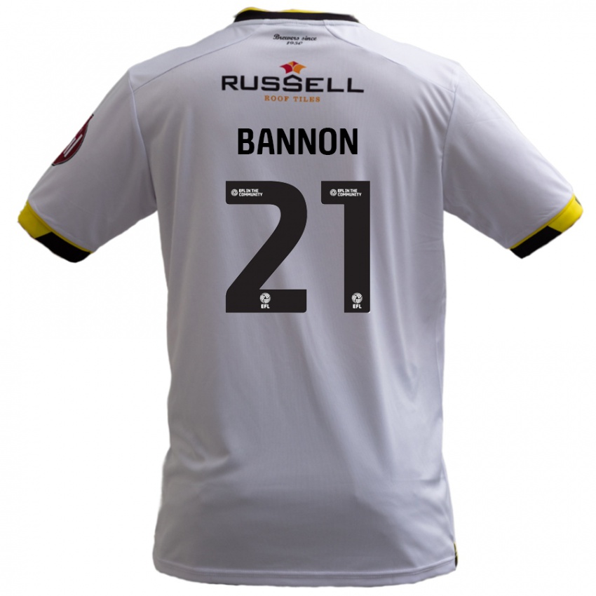 Børn Alex Bannon #21 Hvid Udebane Spillertrøjer 2024/25 Trøje T-Shirt