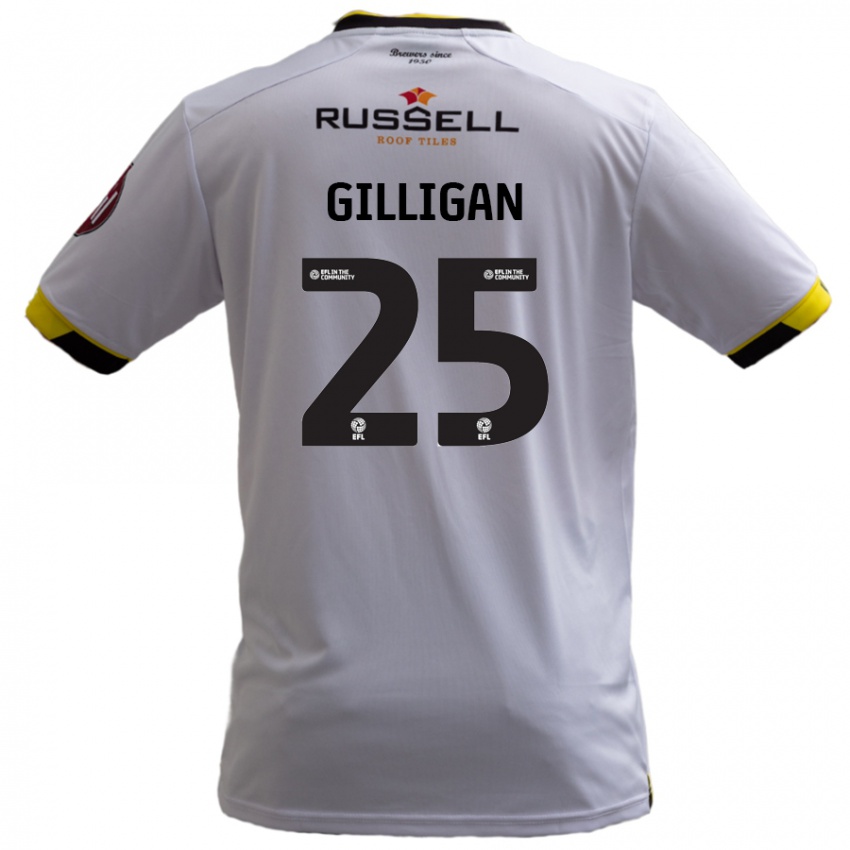 Børn Ciaran Gilligan #25 Hvid Udebane Spillertrøjer 2024/25 Trøje T-Shirt