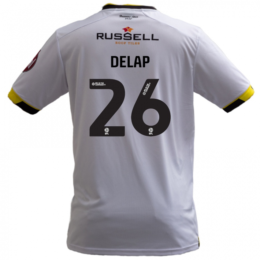 Børn Finn Delap #26 Hvid Udebane Spillertrøjer 2024/25 Trøje T-Shirt