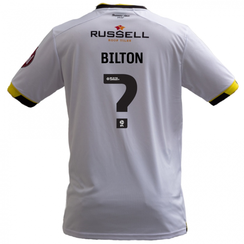 Børn Kye Bilton #0 Hvid Udebane Spillertrøjer 2024/25 Trøje T-Shirt