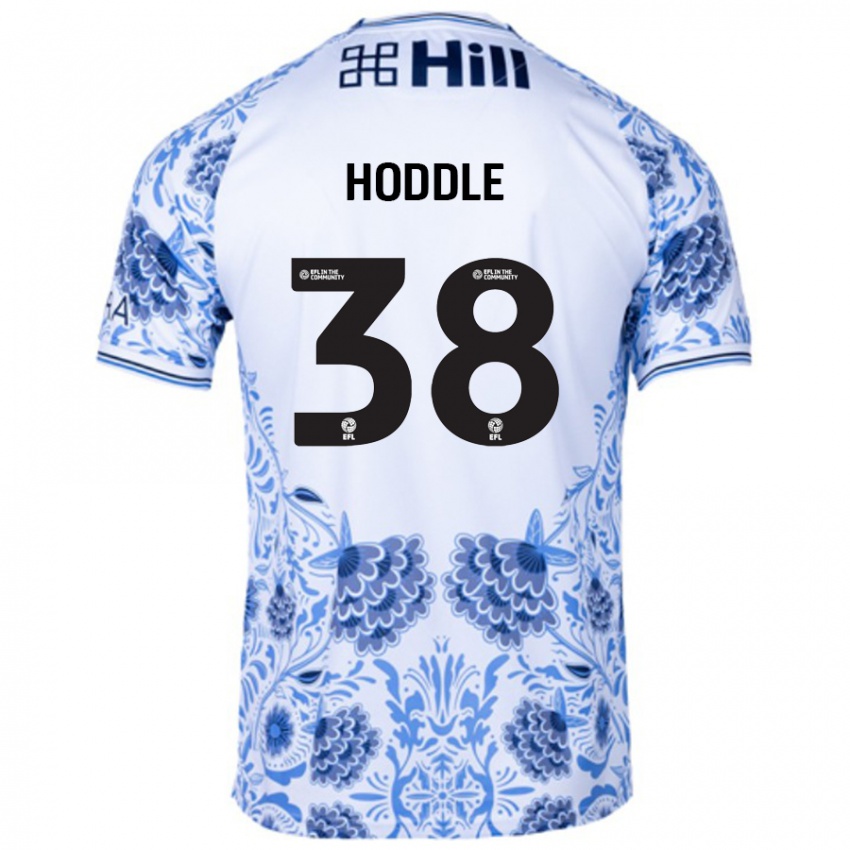 Børn George Hoddle #38 Hvid Blå Udebane Spillertrøjer 2024/25 Trøje T-Shirt